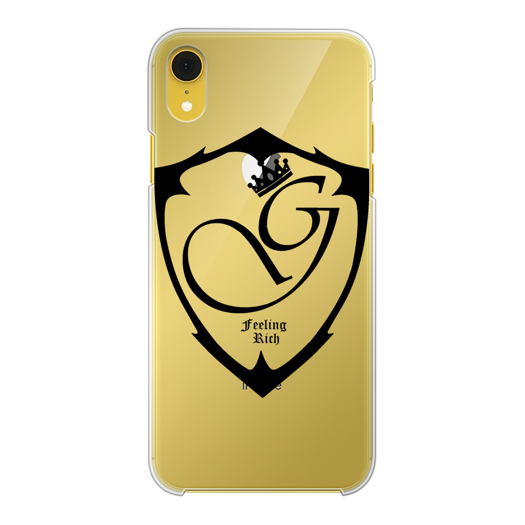 Feeling rich Back Printed Transparent Hard Phone Case