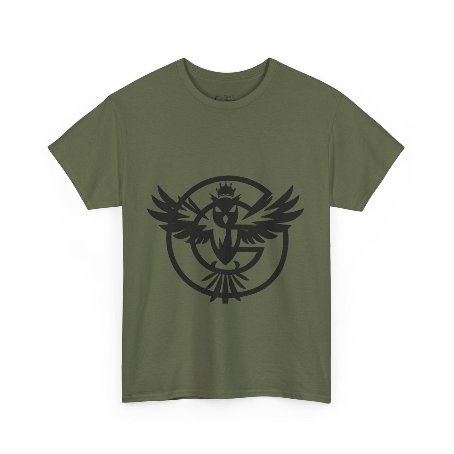 Gorgani Unisex Heavy Cotton Tee - Stylish Bird Graphic Tee for Casual Vibes