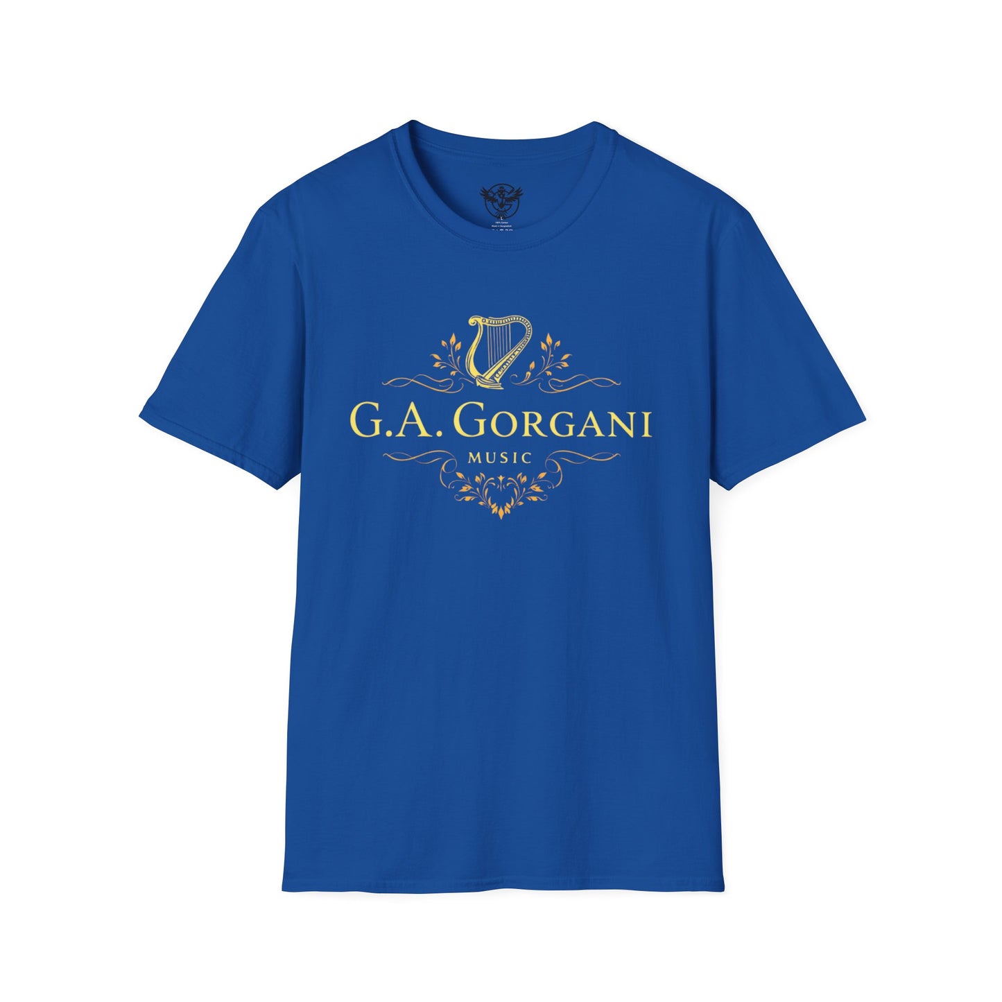 G.A. Gorgani Music Unisex Softstyle T-Shirt – Elegant Musical Design for Music Lovers