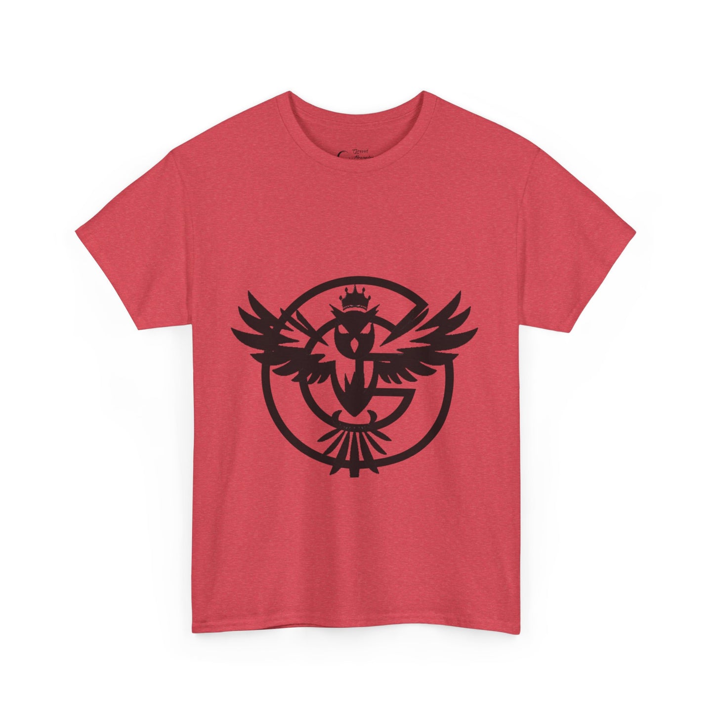 Gorgani Unisex Heavy Cotton Tee - Stylish Bird Graphic Tee for Casual Vibes