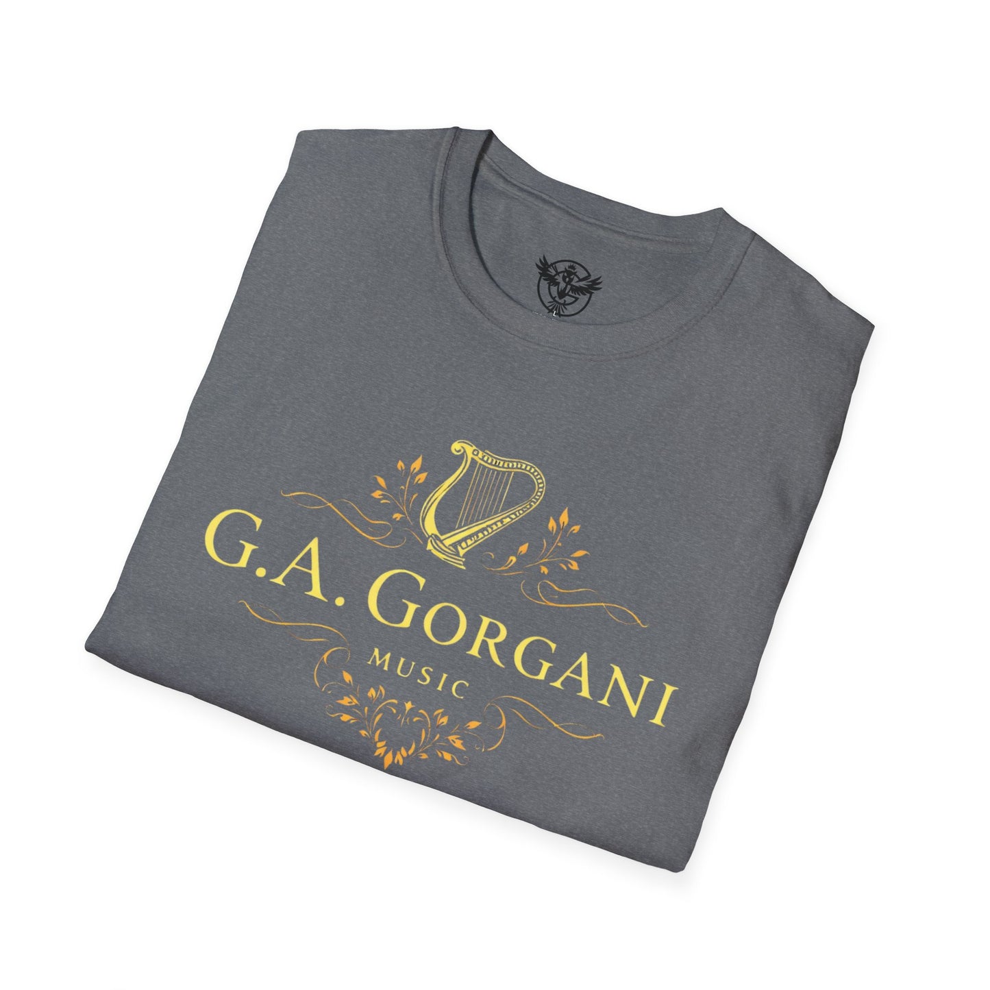 G.A. Gorgani Music Unisex Softstyle T-Shirt – Elegant Musical Design for Music Lovers