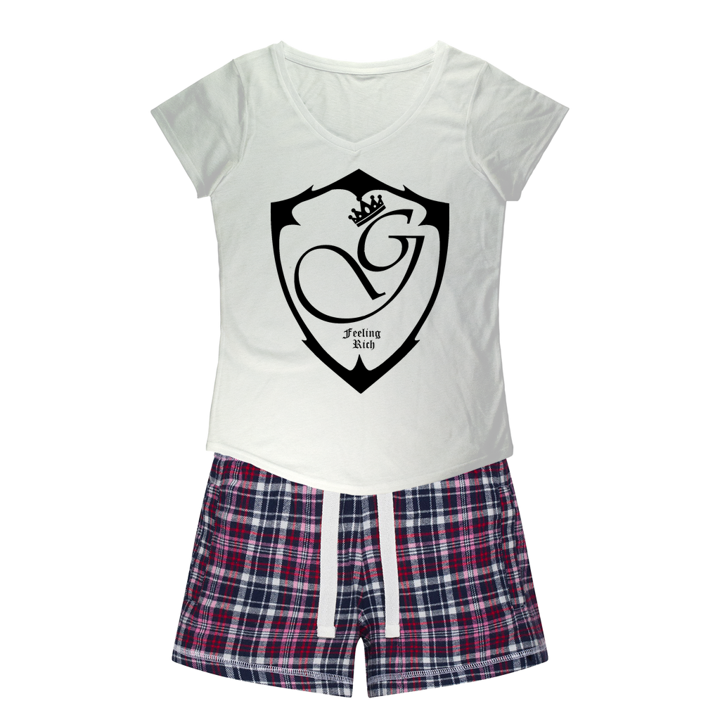 Feeling rich Women's Sleepy Tee and Flannel Short
