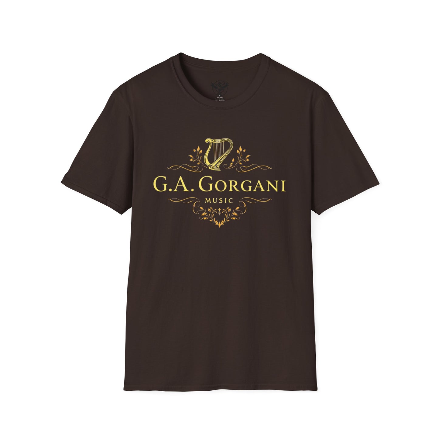 G.A. Gorgani Music Unisex Softstyle T-Shirt – Elegant Musical Design for Music Lovers