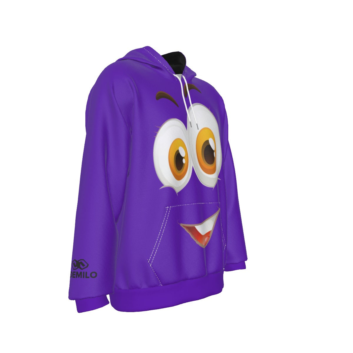demilo smiley face Men's Heavy Fleece Raglan Hoodie