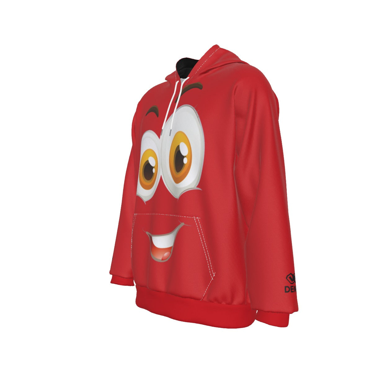 demilo smiley face Men's Heavy Fleece Raglan Hoodie