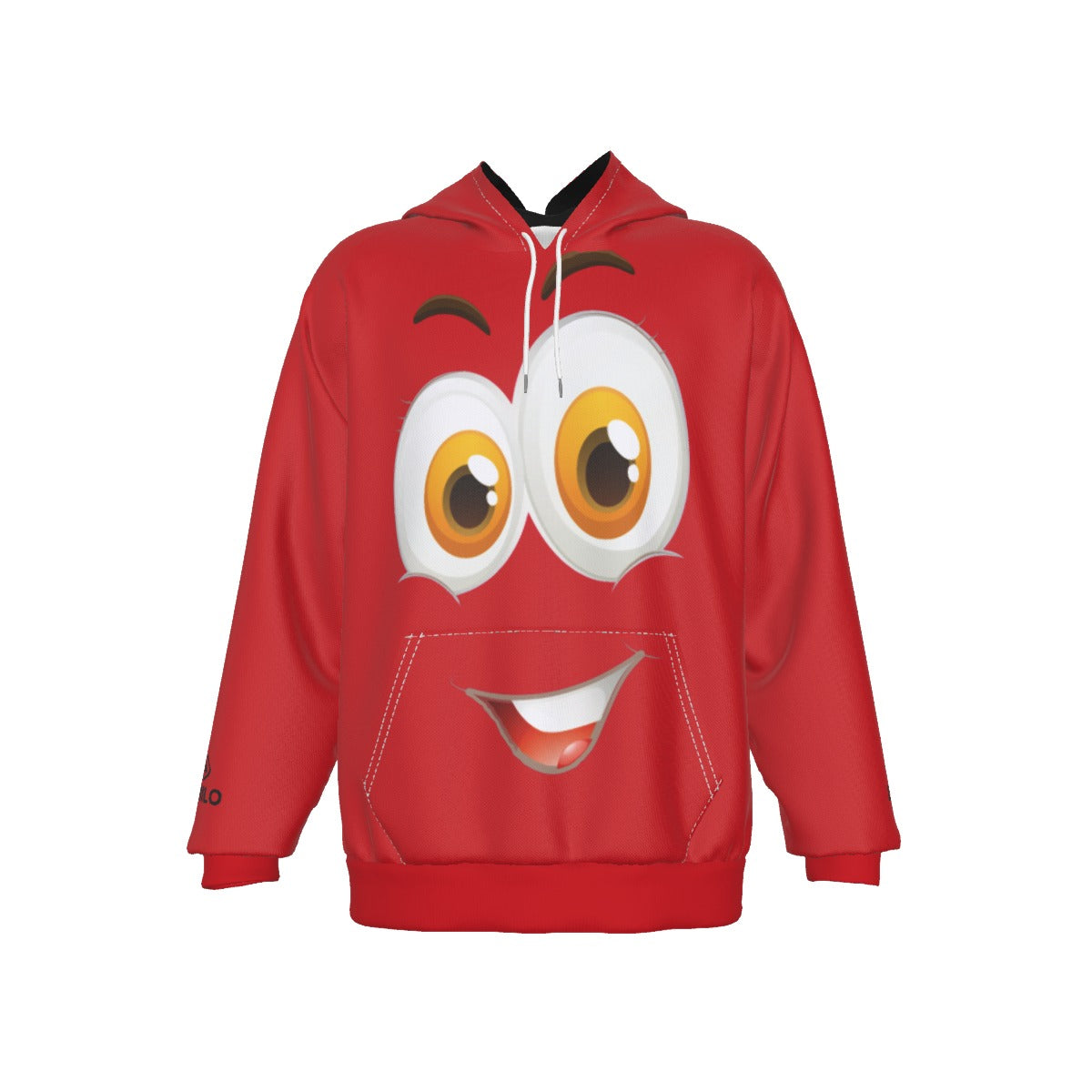 demilo smiley face Men's Heavy Fleece Raglan Hoodie