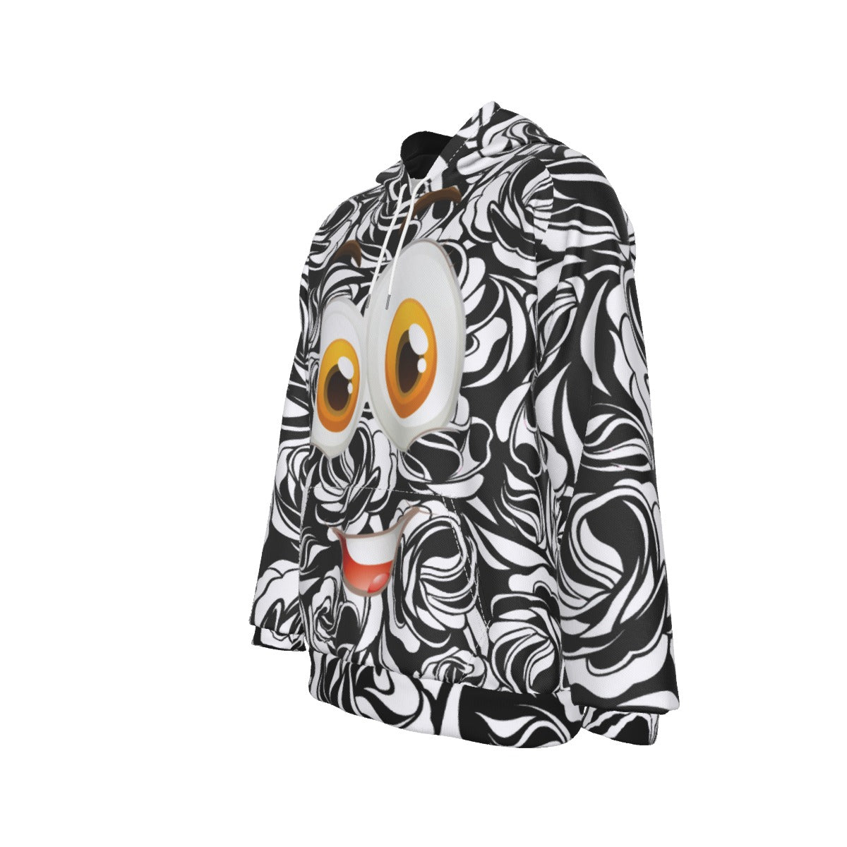 demilo smiley face Men's Heavy Fleece Raglan Hoodie