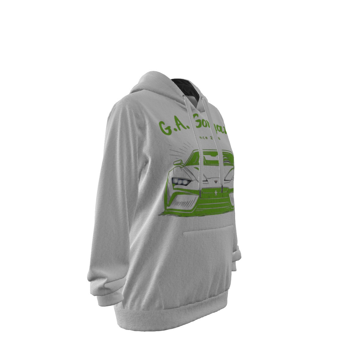 Gorgani luxury car lime Unisex Pullover Hoodie | 310GSM Cotton