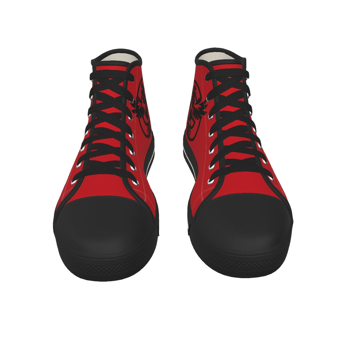 Gorgani Men's Black Sole Canvas Shoes red