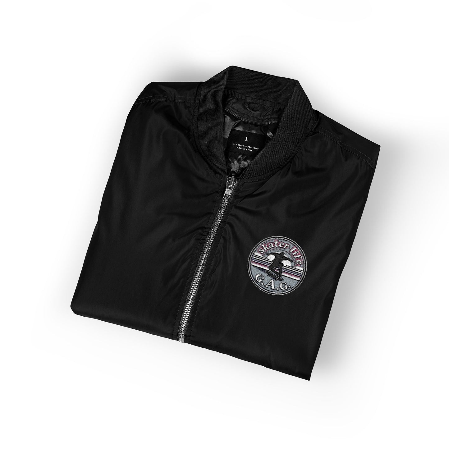 Eco-Friendly Bomber Jacket with Unique Embroidery, Stylish Outerwear, Sustainable Fashion, Gifts for Nature Lovers, Fall Fashion Layer