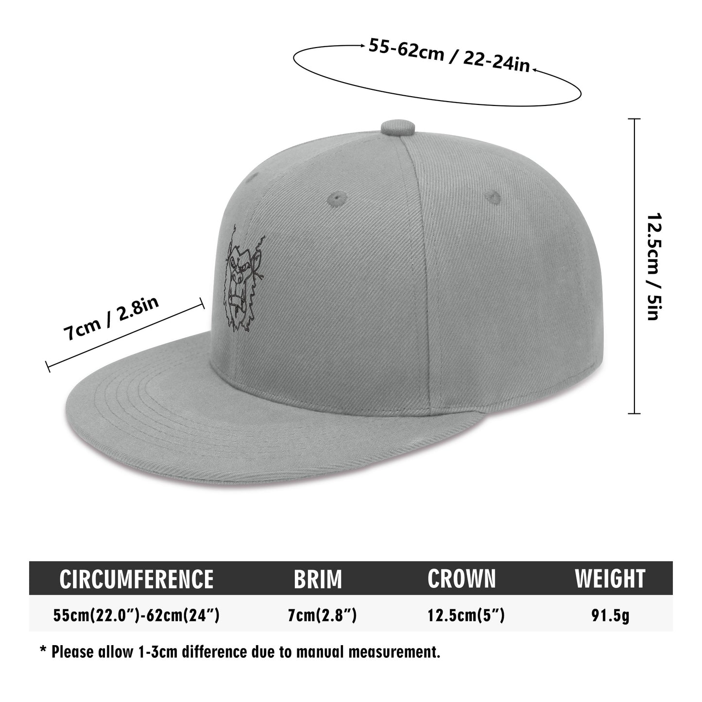 Embroidered gorgani gorilla Hats
