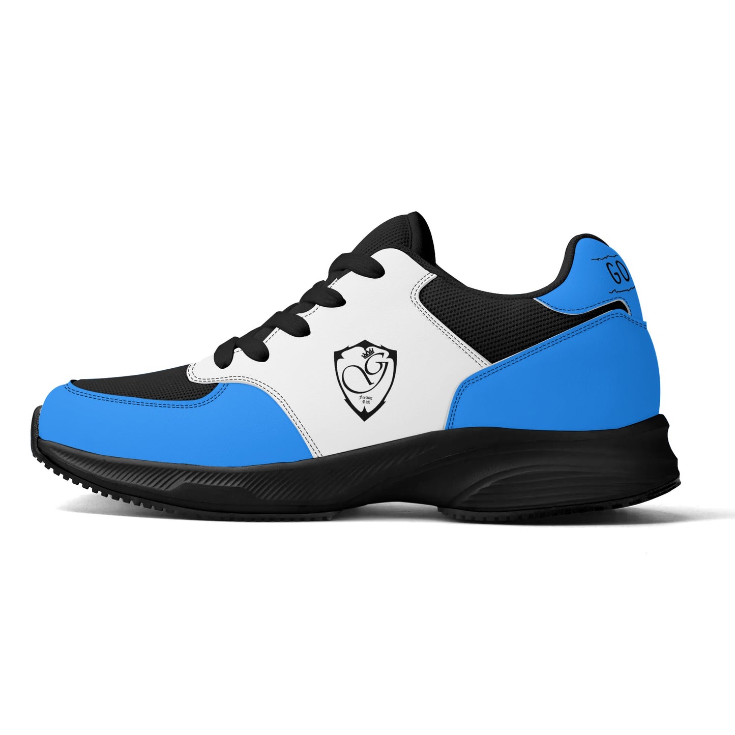 Adult Lightweight Brand Low Top Mesh and PU Platform Athletic Shoes