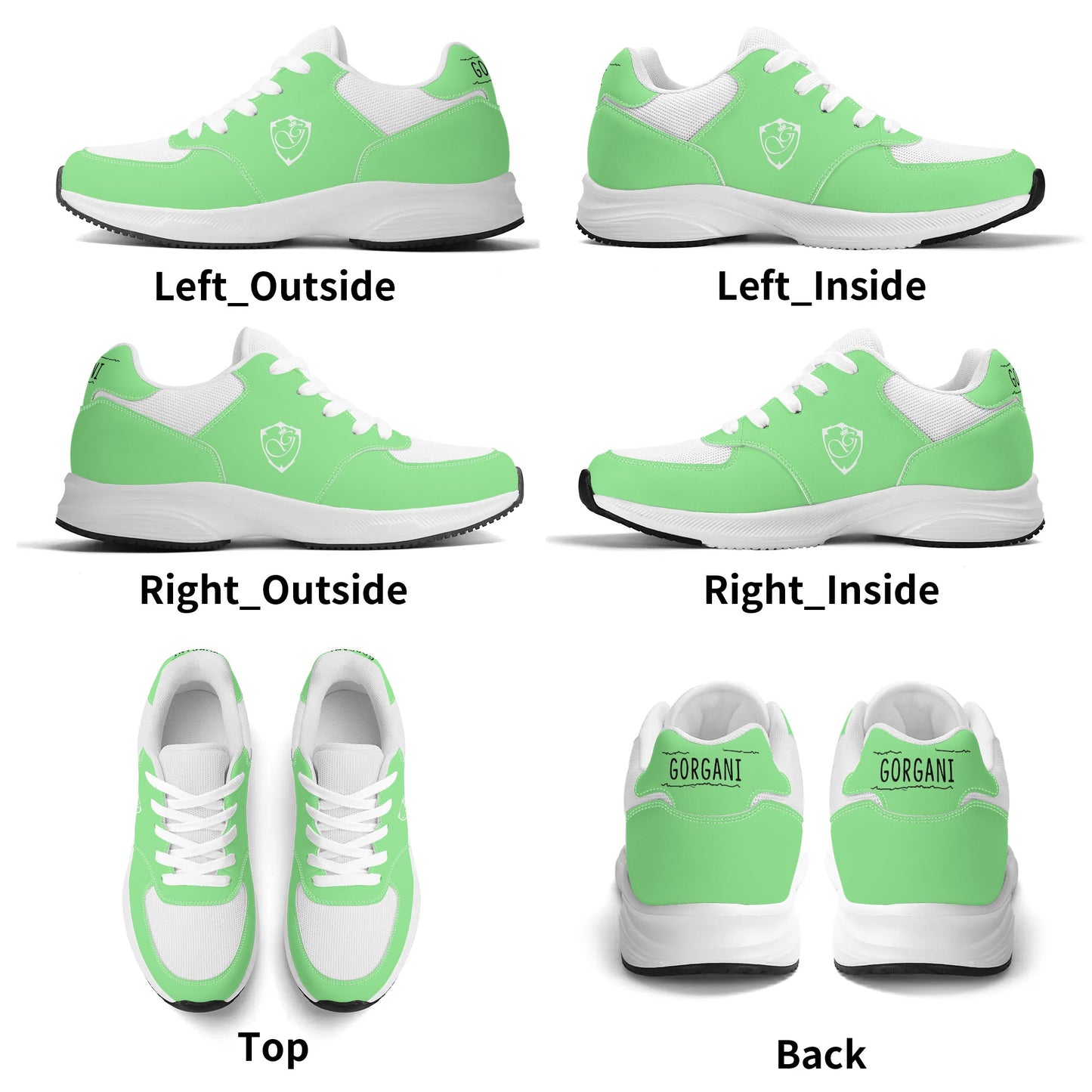 Gorgani Lightweight Brand Low Top Mesh and PU Platform Athletic Shoes
