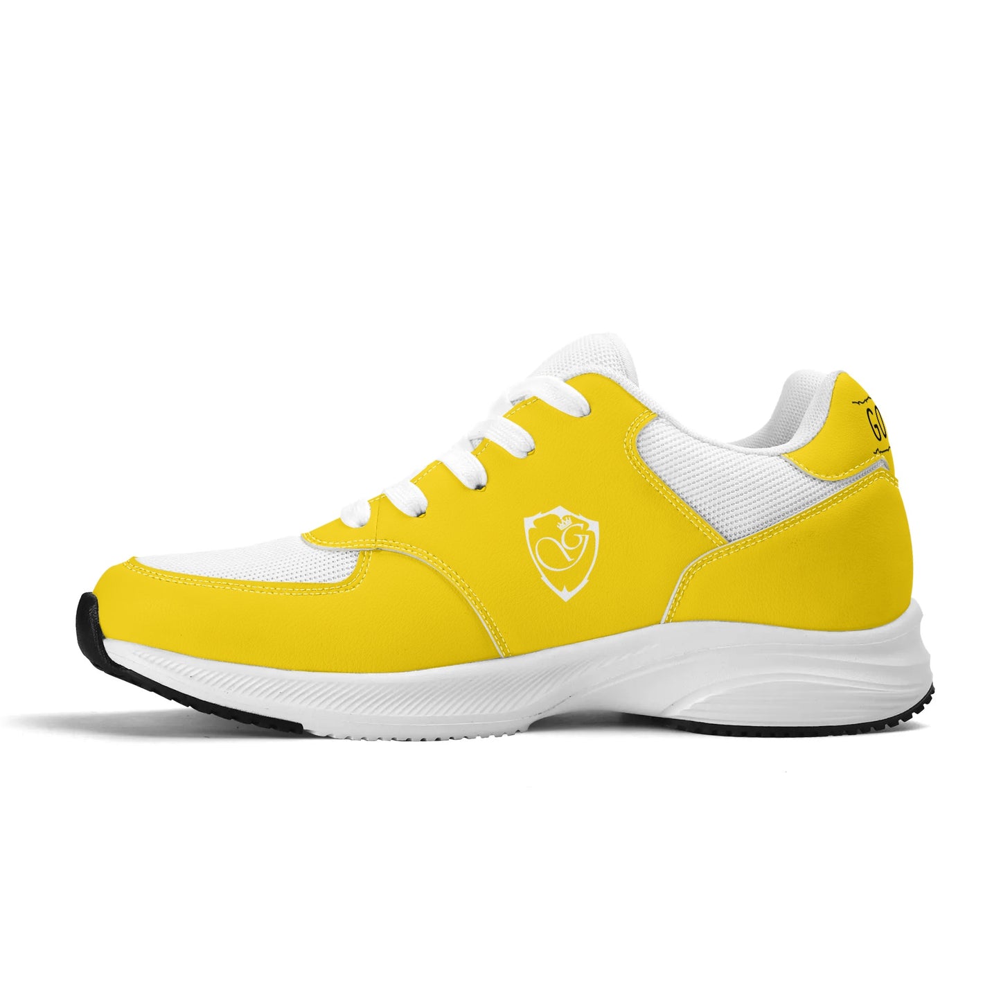 Adult Lightweight Brand Low Top Mesh and PU Platform Athletic Shoe