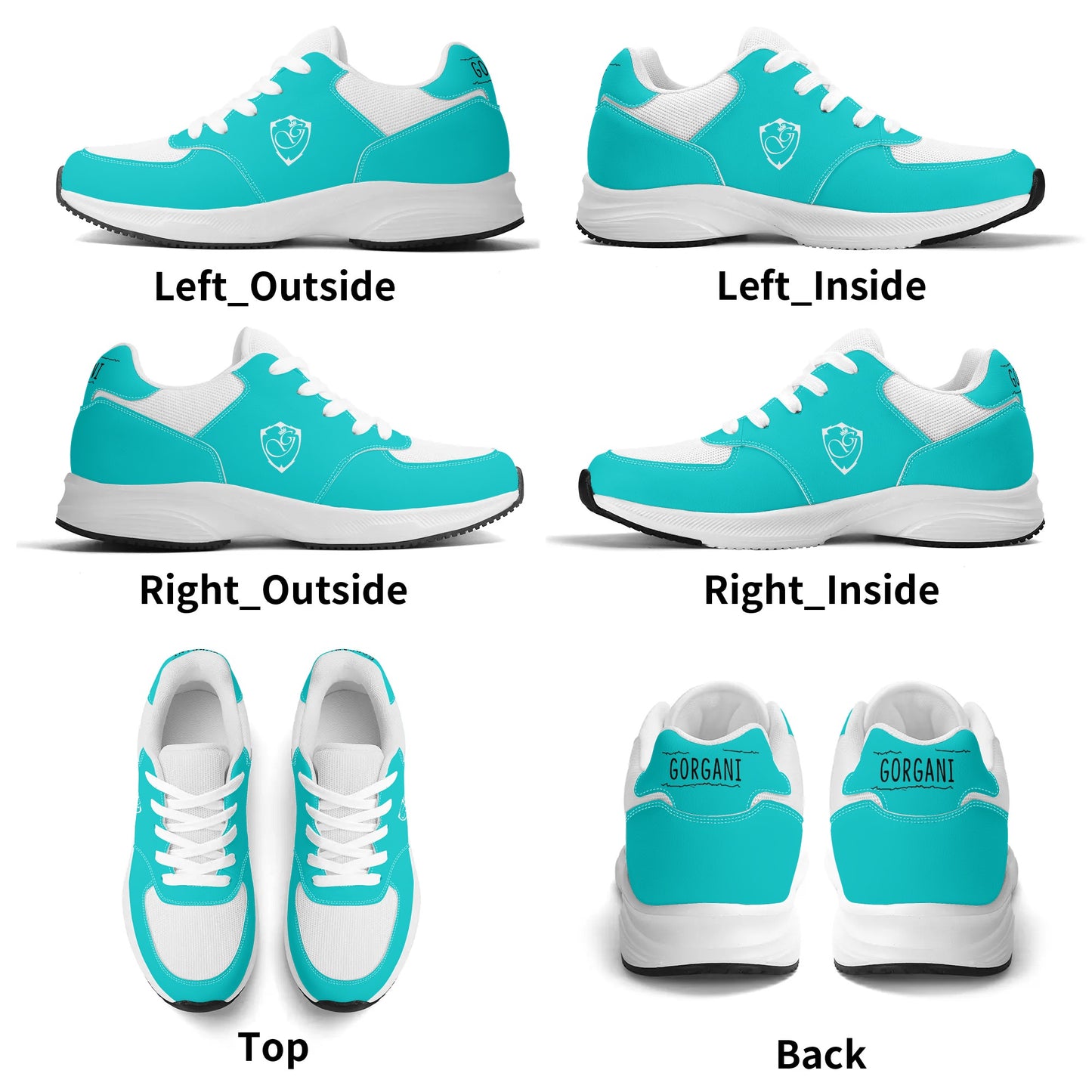Adult Lightweight Brand Low Top Mesh and PU Platform Athletic Shoes WIth Gorgani Logo /Name