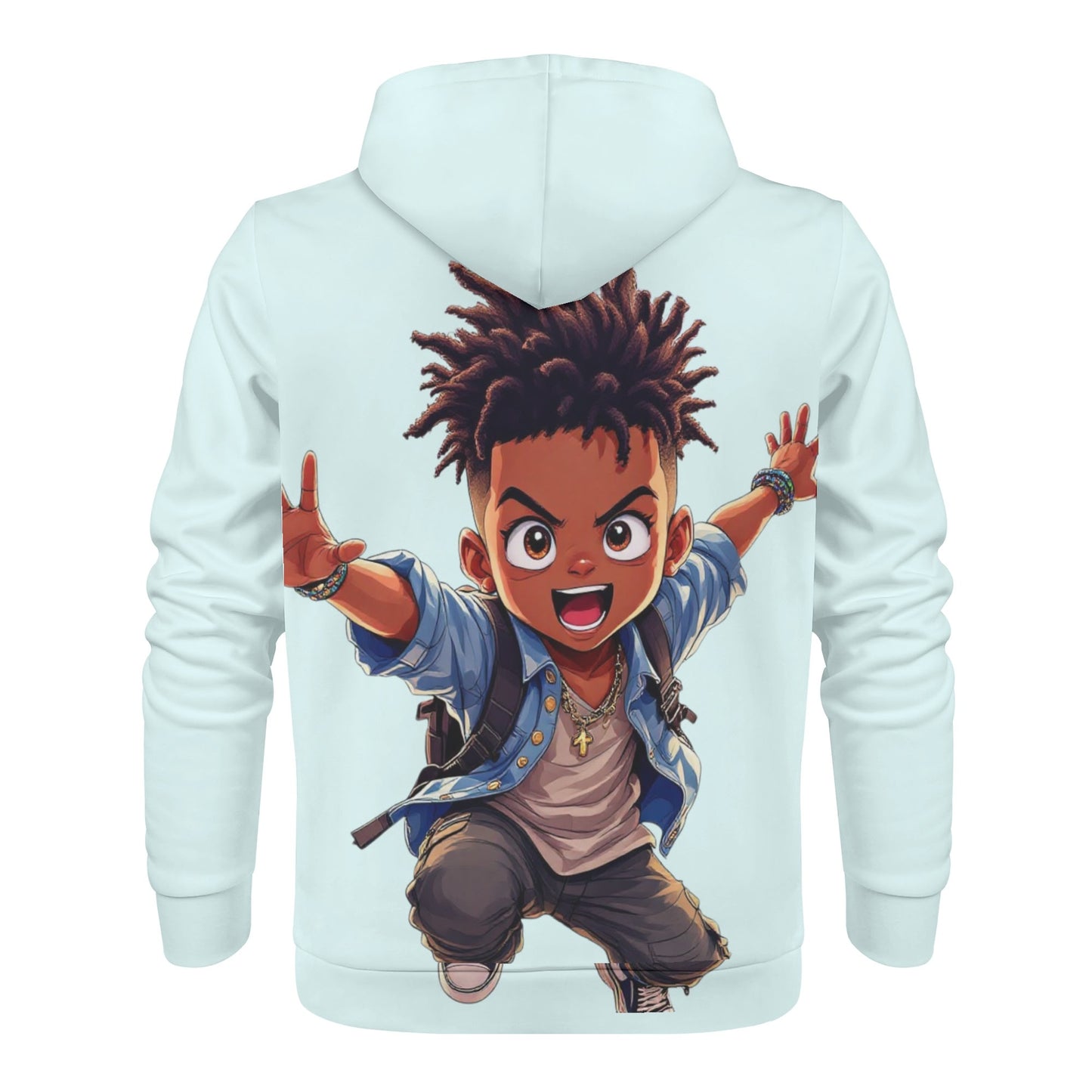 Gorgani skater life Print Classic Zip Up Hoodie Warm Jacket