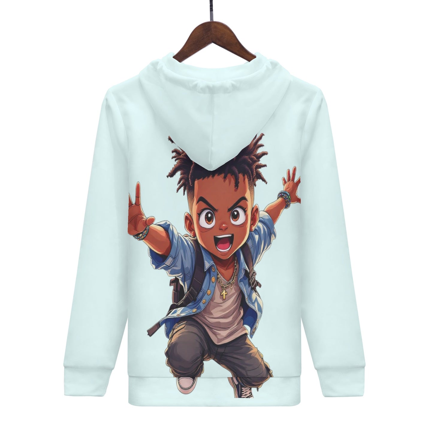 Gorgani skater life Print Classic Zip Up Hoodie Warm Jacket