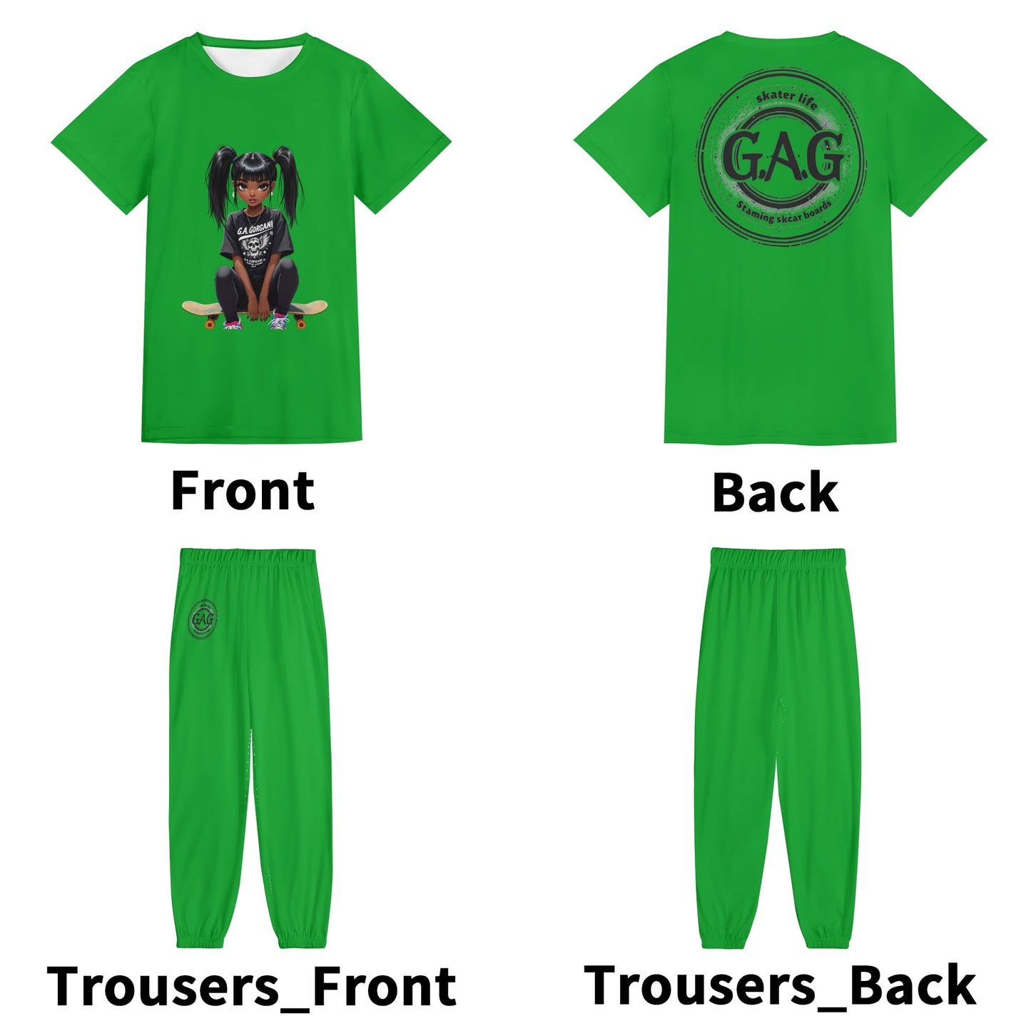 Unisex G.A.G Skaker life Adult Short Sleeve-Blouse Sports Set