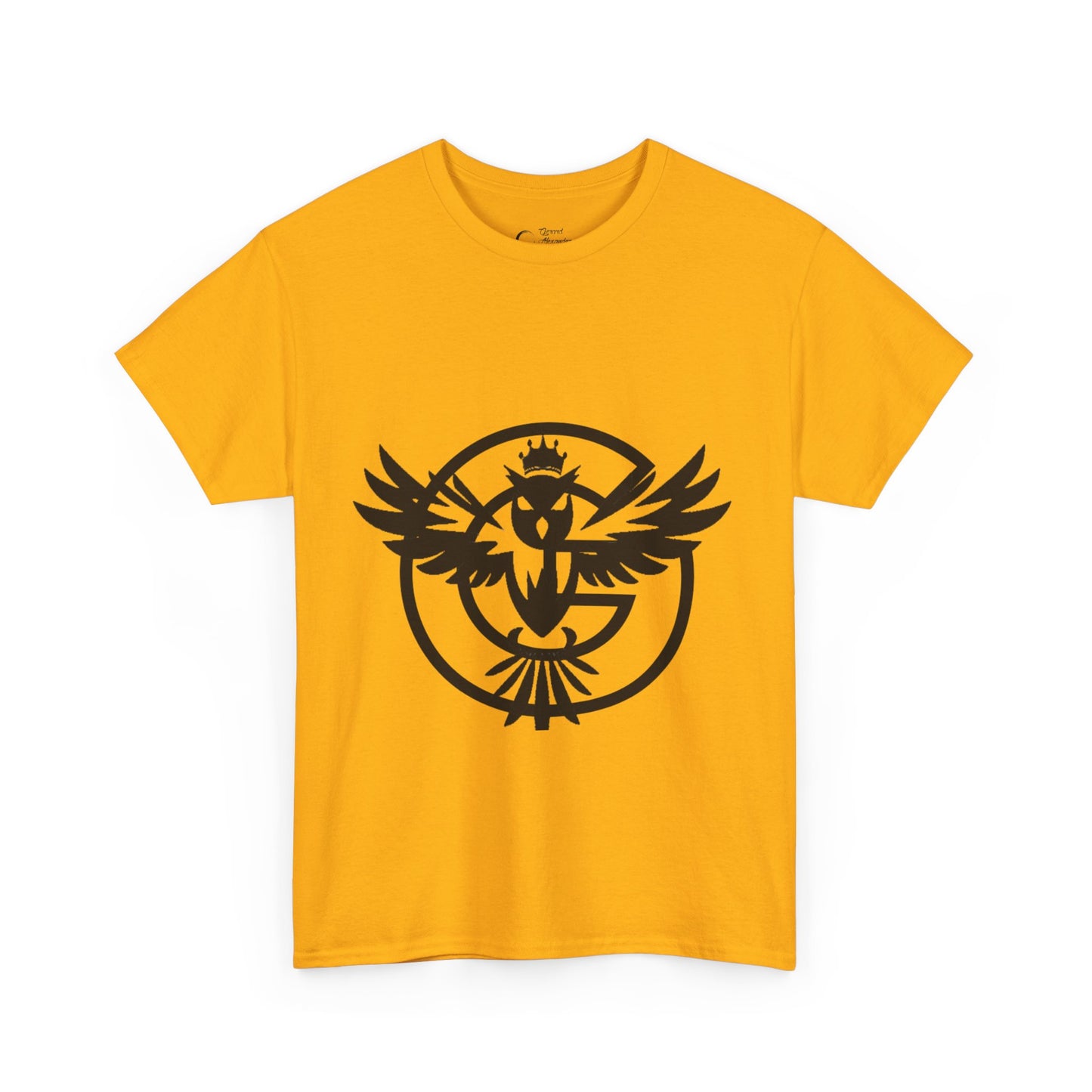 Gorgani Unisex Heavy Cotton Tee - Stylish Bird Graphic Tee for Casual Vibes