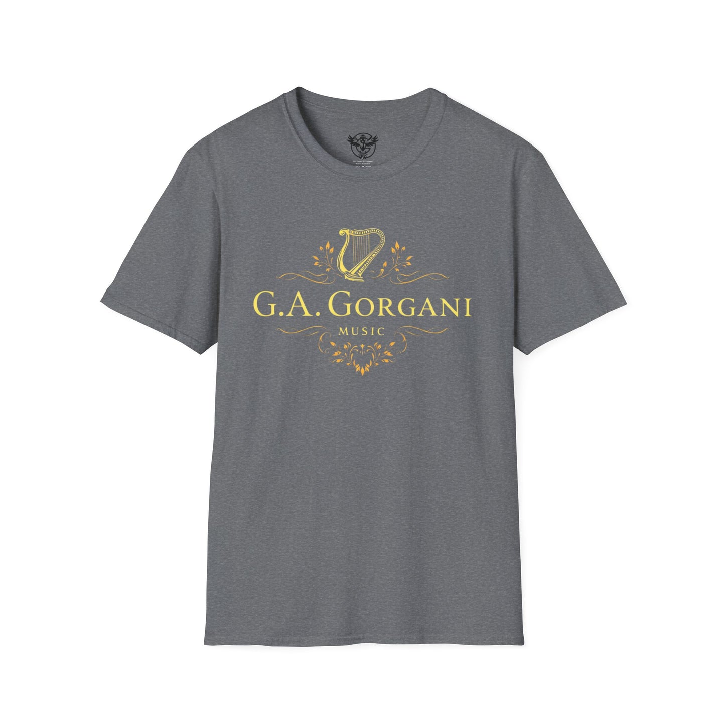 G.A. Gorgani Music Unisex Softstyle T-Shirt – Elegant Musical Design for Music Lovers