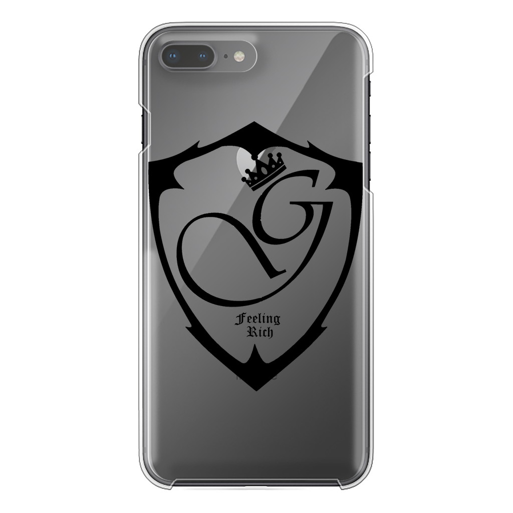 Feeling rich Back Printed Transparent Hard Phone Case