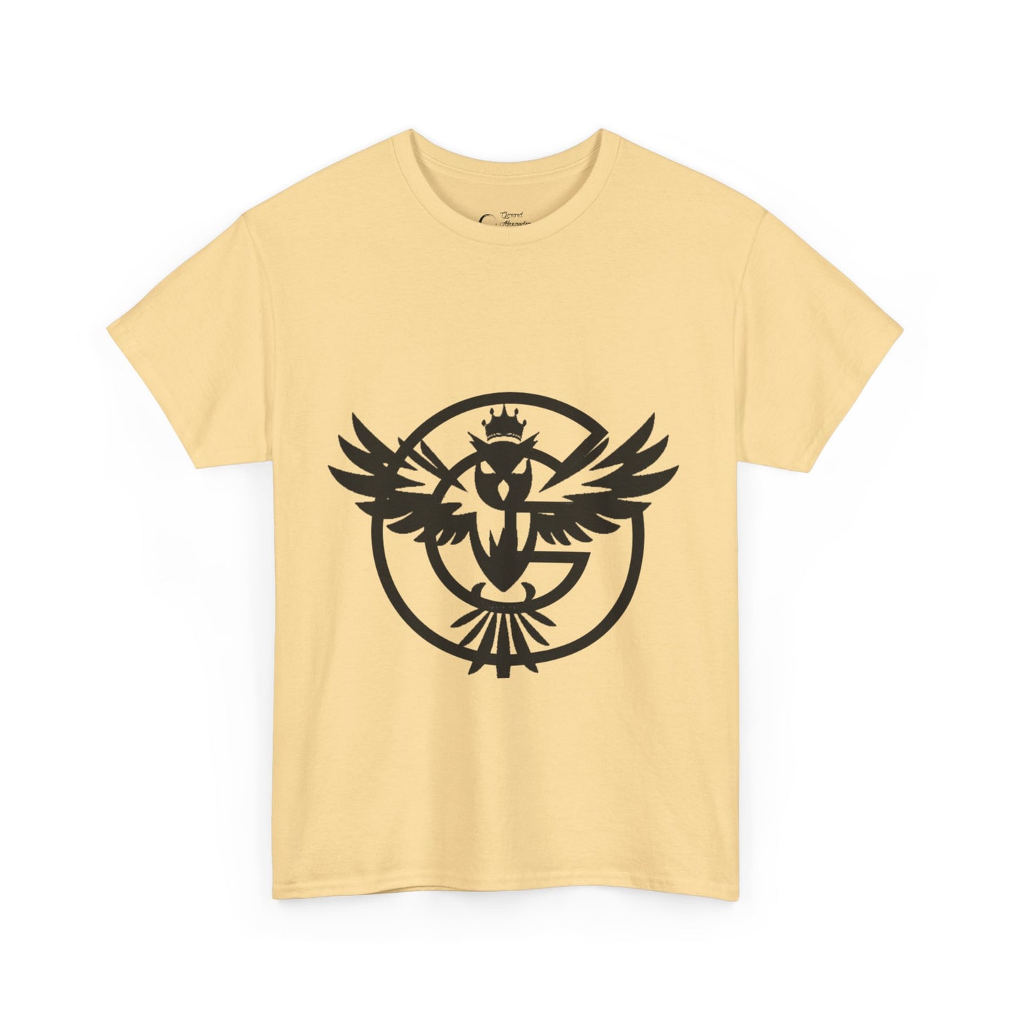 Gorgani Unisex Heavy Cotton Tee - Stylish Bird Graphic Tee for Casual Vibes