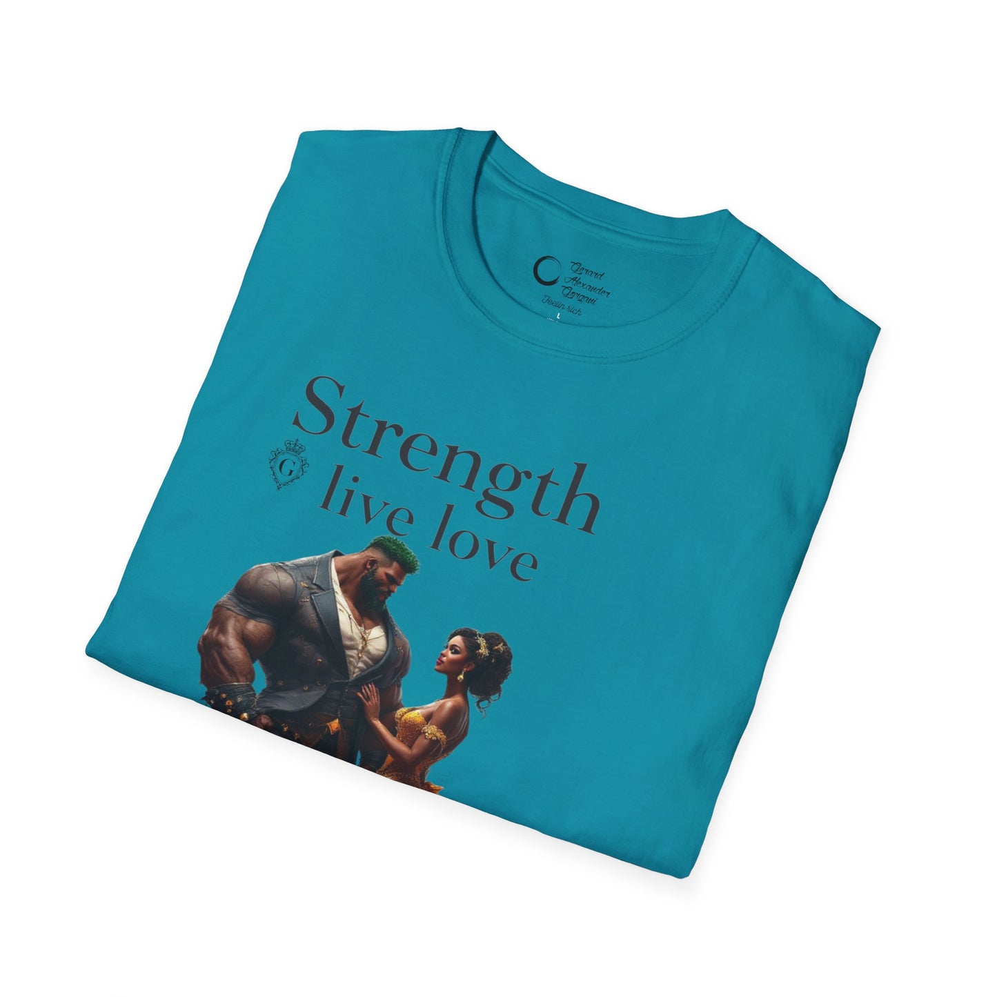 Strength Live Love by G.A.Gorganin Unisex Softstyle T-Shirt - Inspirational Graphic Tee