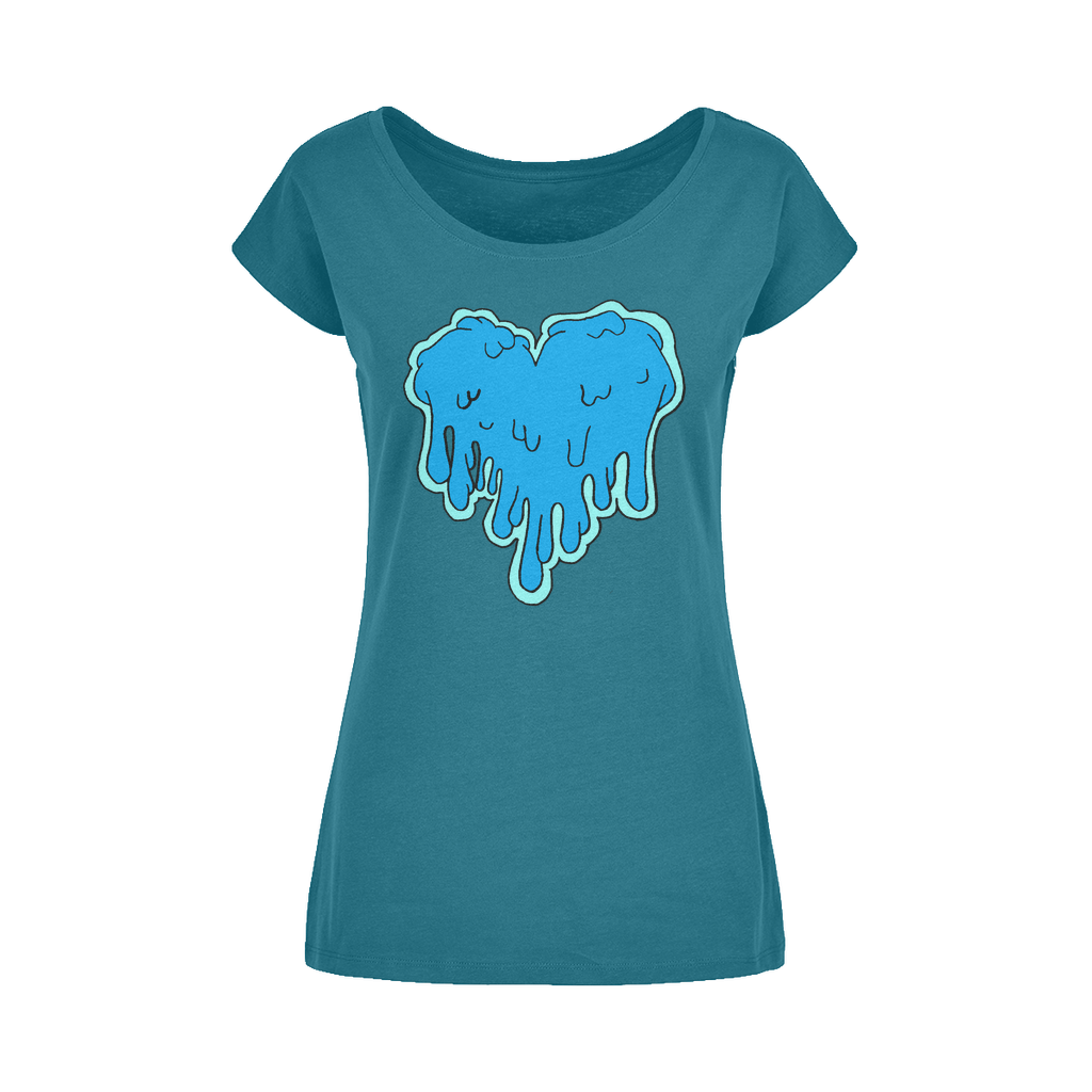 benzo heart Wide Neck Womens T-Shirt XS-5XL