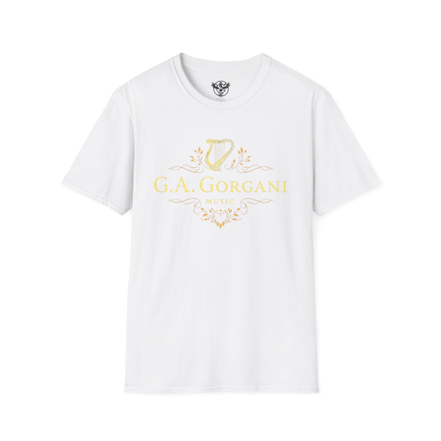 G.A. Gorgani Music Unisex Softstyle T-Shirt – Elegant Musical Design for Music Lovers