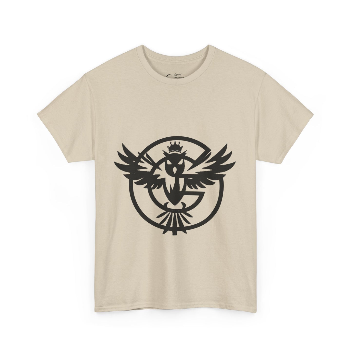 Gorgani Unisex Heavy Cotton Tee - Stylish Bird Graphic Tee for Casual Vibes