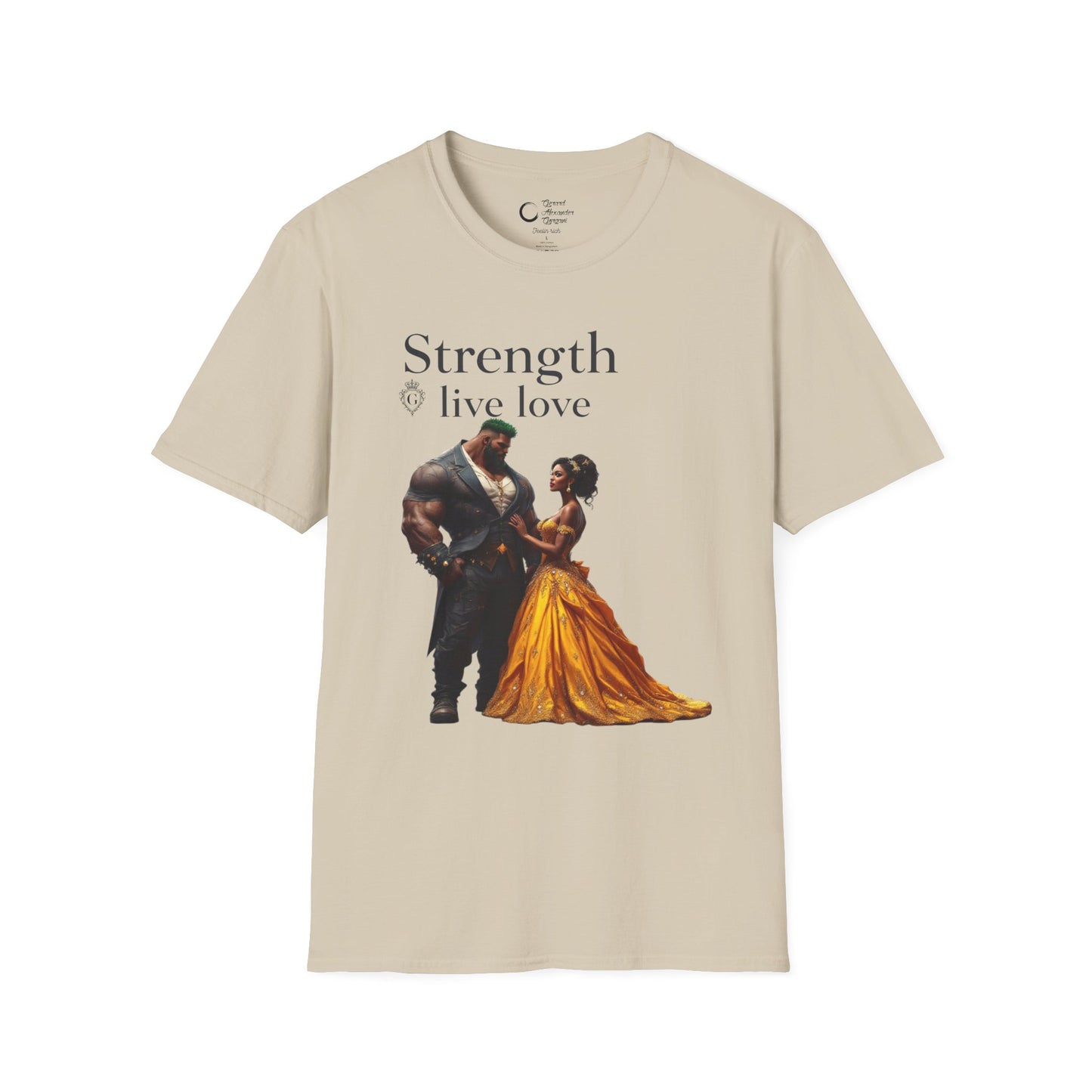 Strength Live Love by G.A.Gorganin Unisex Softstyle T-Shirt - Inspirational Graphic Tee