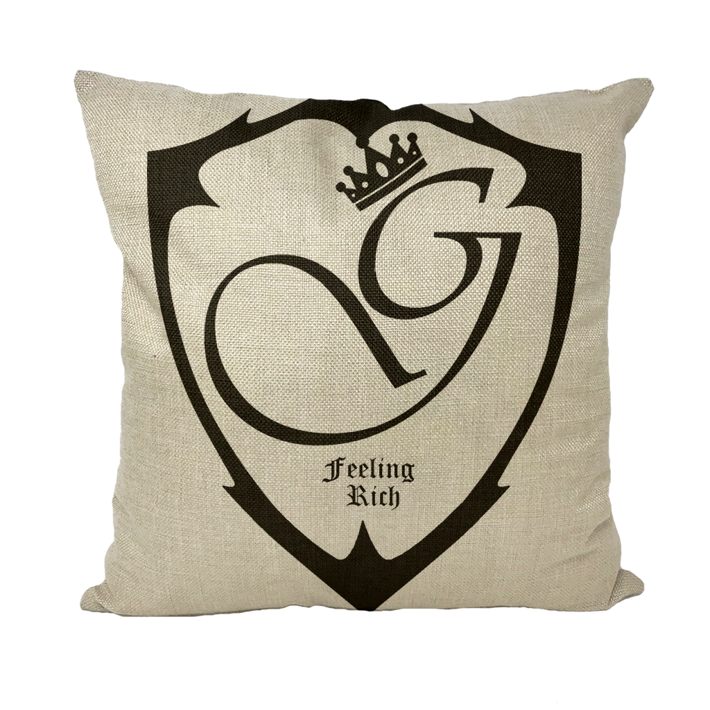 Feeling rich Throw Pillows