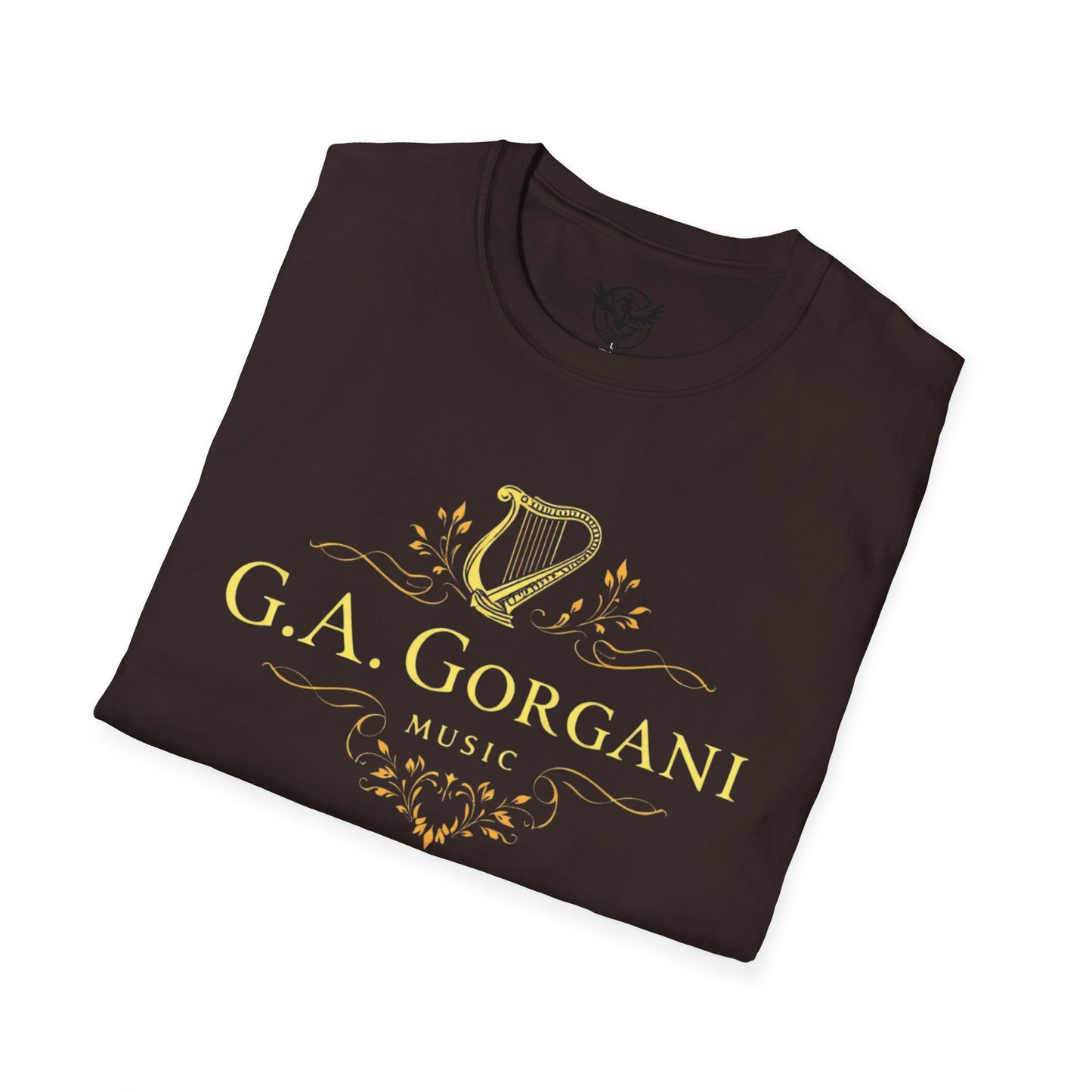 G.A. Gorgani Music Unisex Softstyle T-Shirt – Elegant Musical Design for Music Lovers