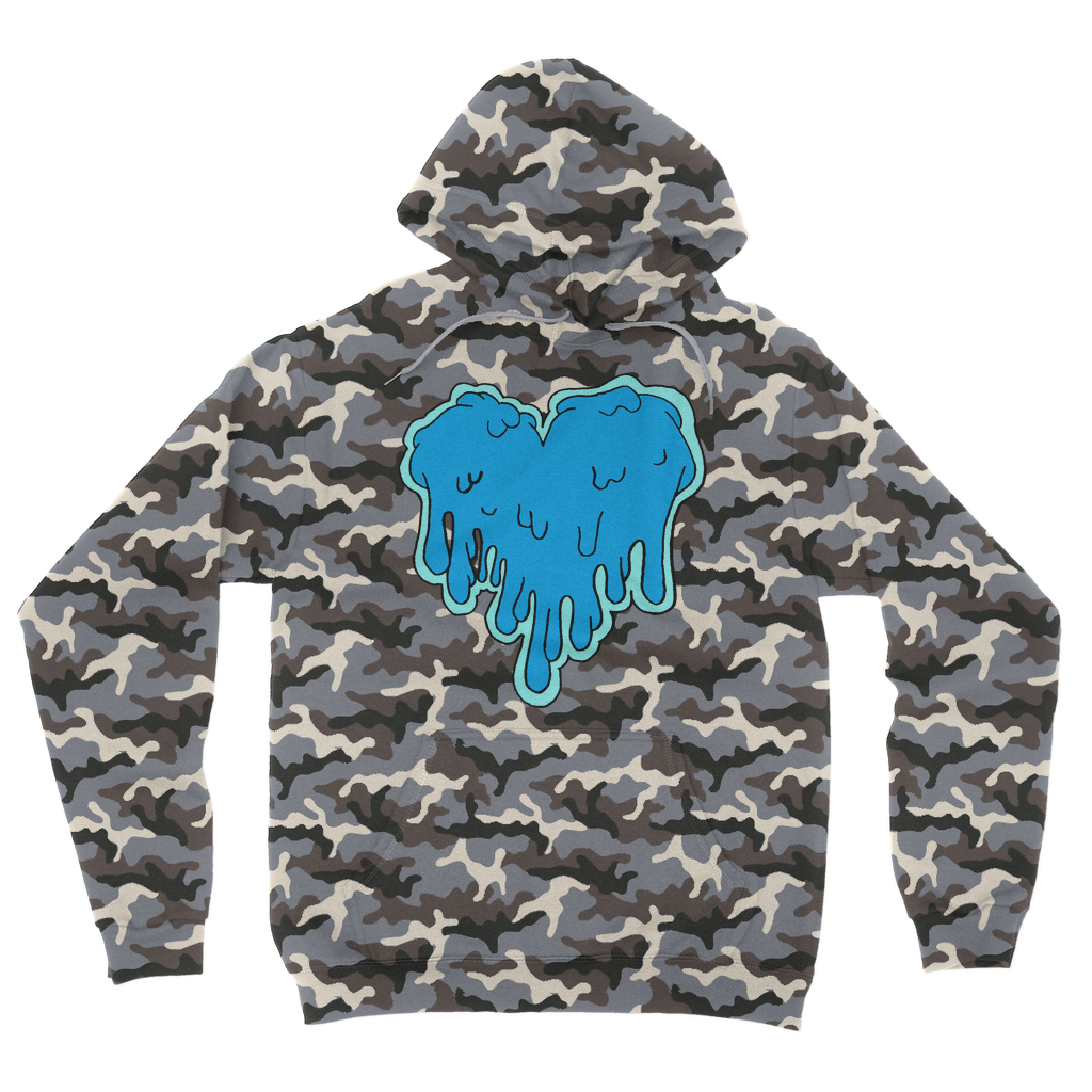 benzo heart Camouflage Adult Hoodie