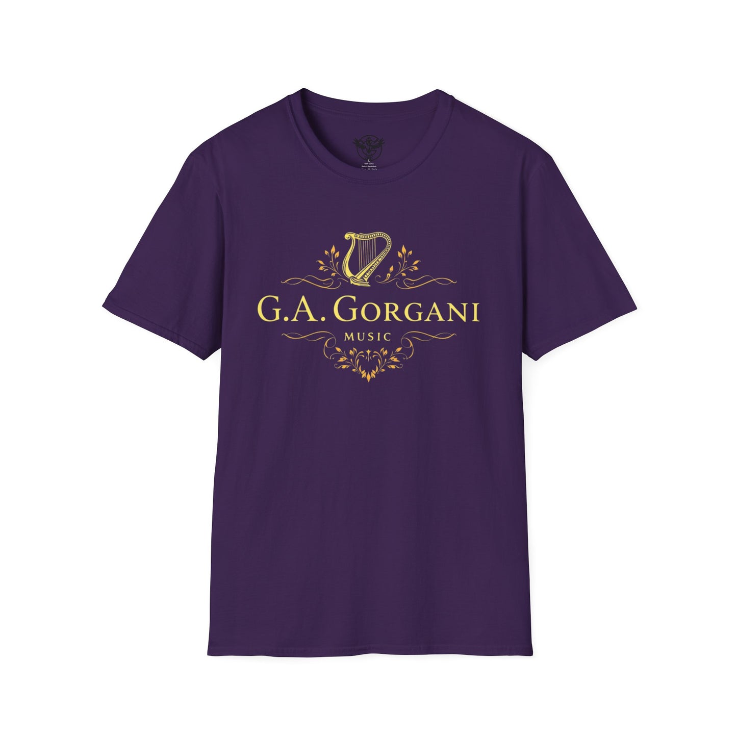 G.A. Gorgani Music Unisex Softstyle T-Shirt – Elegant Musical Design for Music Lovers