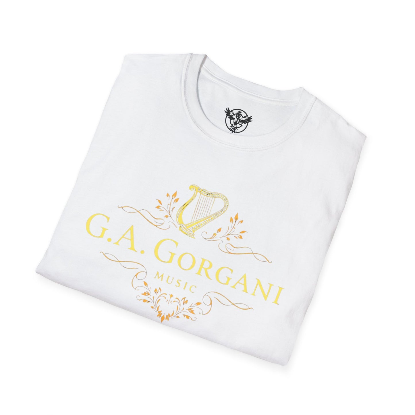 G.A. Gorgani Music Unisex Softstyle T-Shirt – Elegant Musical Design for Music Lovers