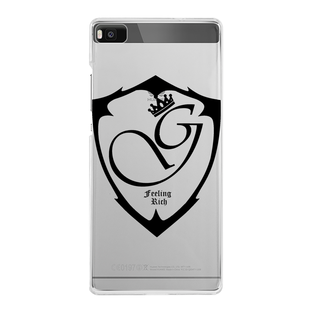 Feeling rich Back Printed Transparent Hard Phone Case