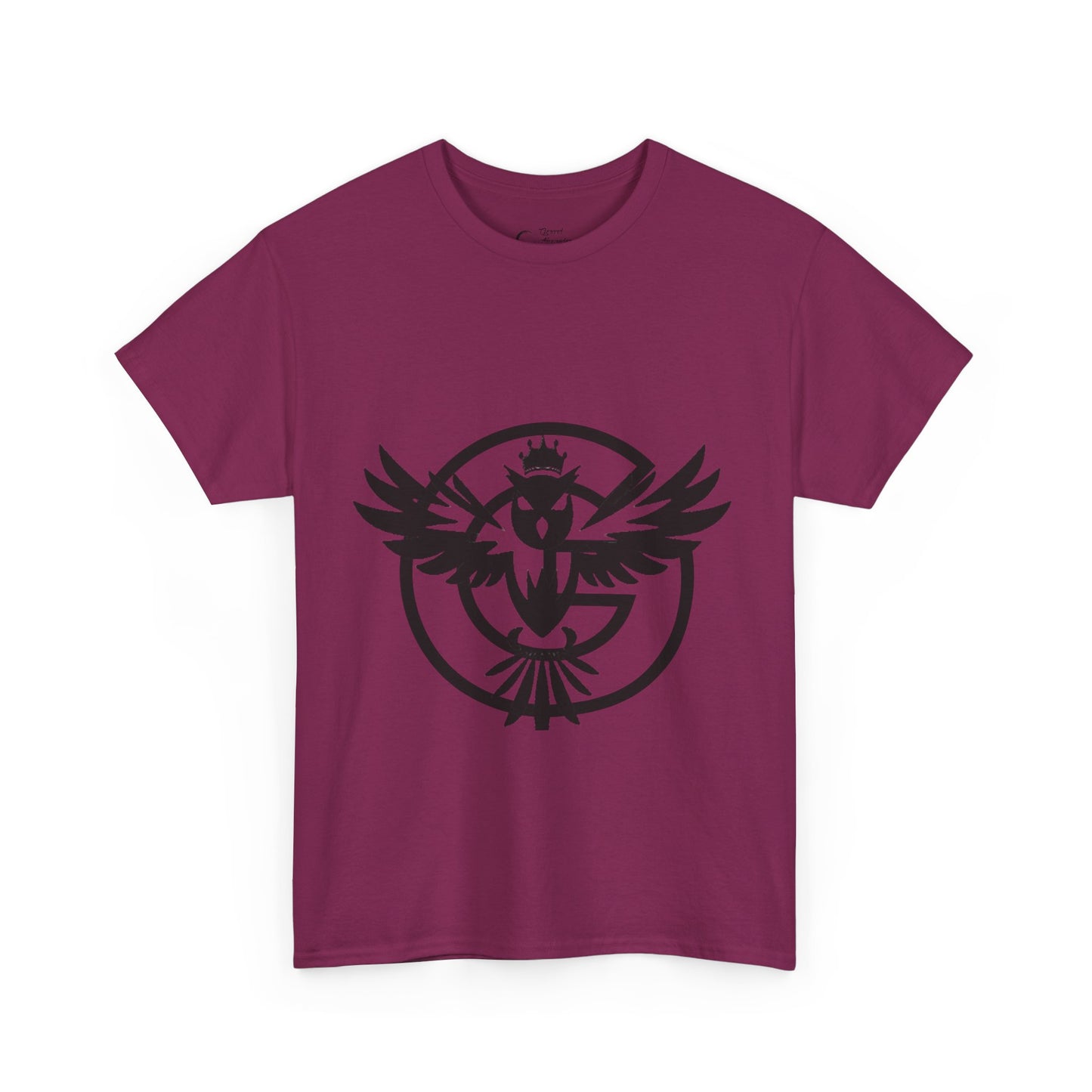 Gorgani Unisex Heavy Cotton Tee - Stylish Bird Graphic Tee for Casual Vibes