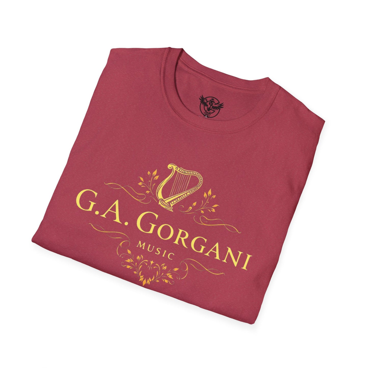 G.A. Gorgani Music Unisex Softstyle T-Shirt – Elegant Musical Design for Music Lovers