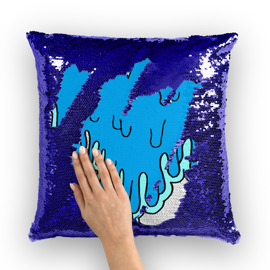 benzo heart Sequin Cushion Cover