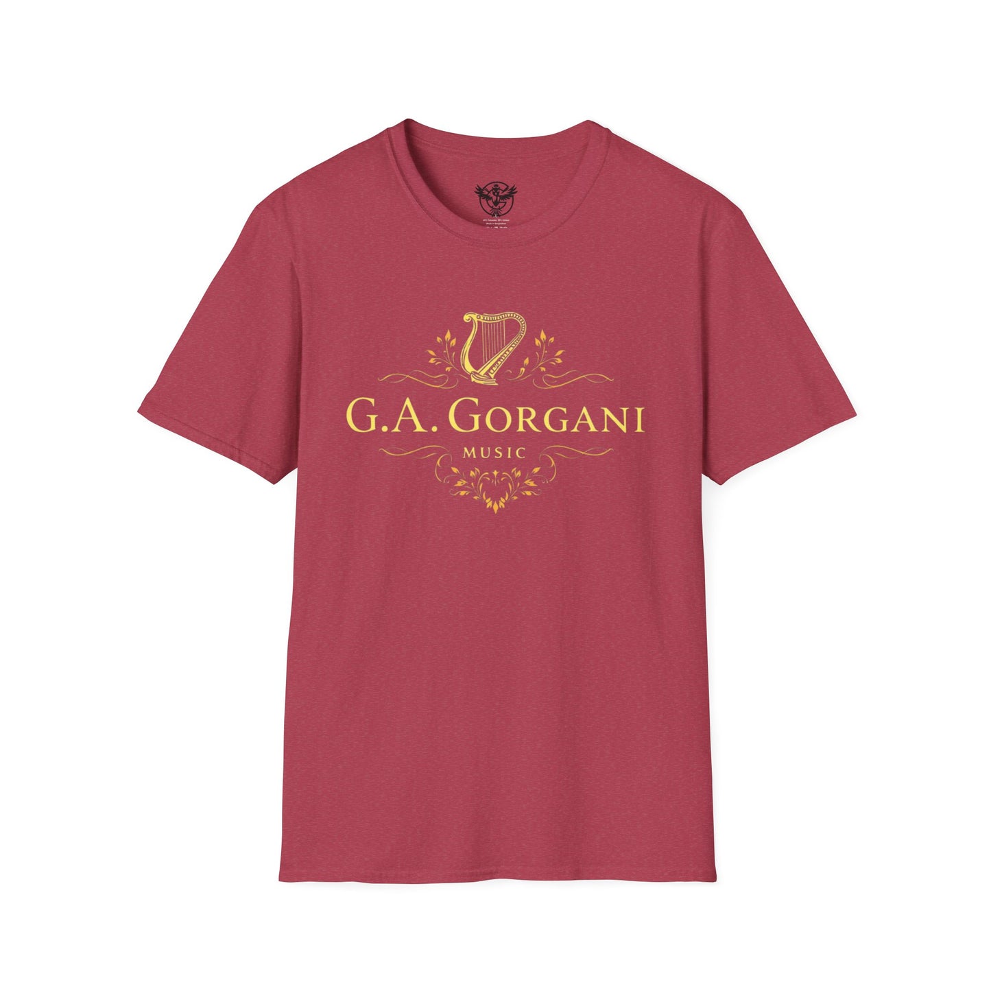 G.A. Gorgani Music Unisex Softstyle T-Shirt – Elegant Musical Design for Music Lovers