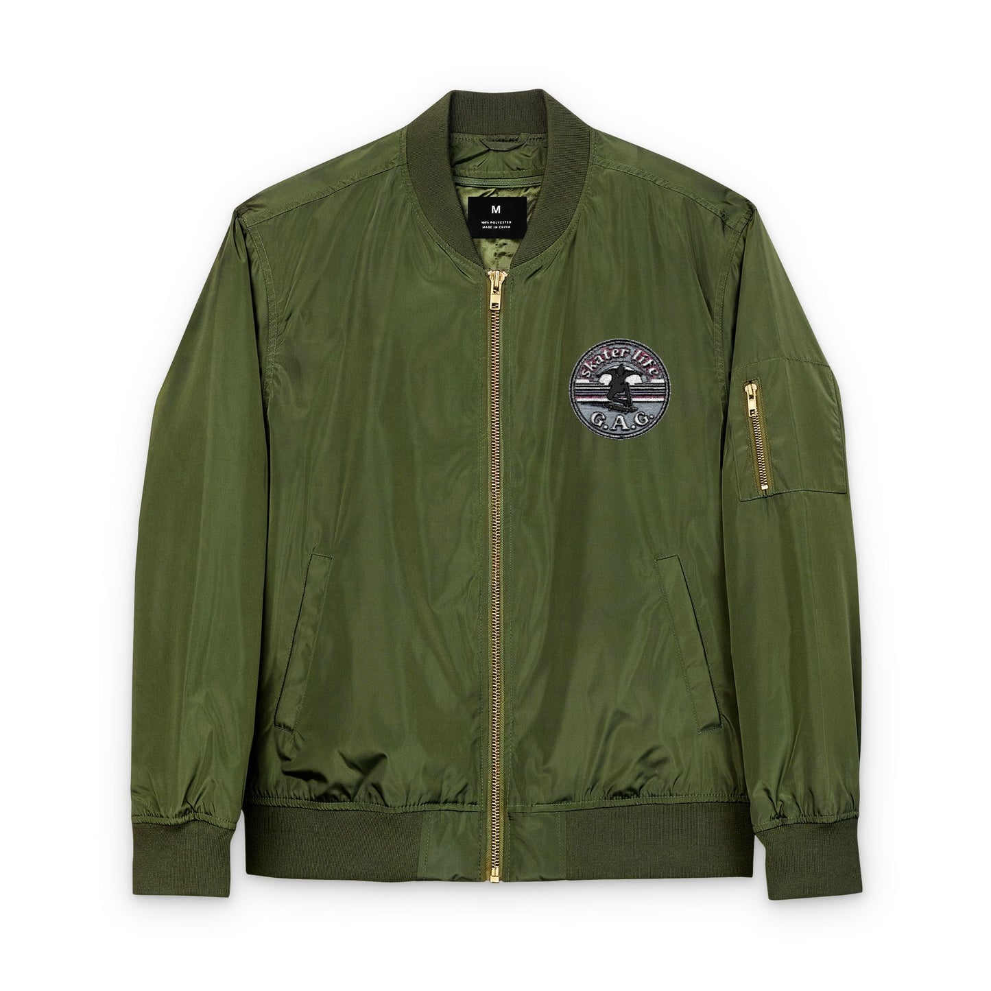 Eco-Friendly Bomber Jacket with Unique Embroidery, Stylish Outerwear, Sustainable Fashion, Gifts for Nature Lovers, Fall Fashion Layer