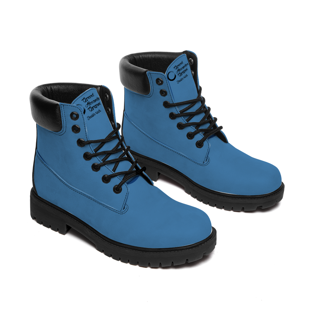 Gorgani steel blue Boots Round Toe Boots Fashion Boots