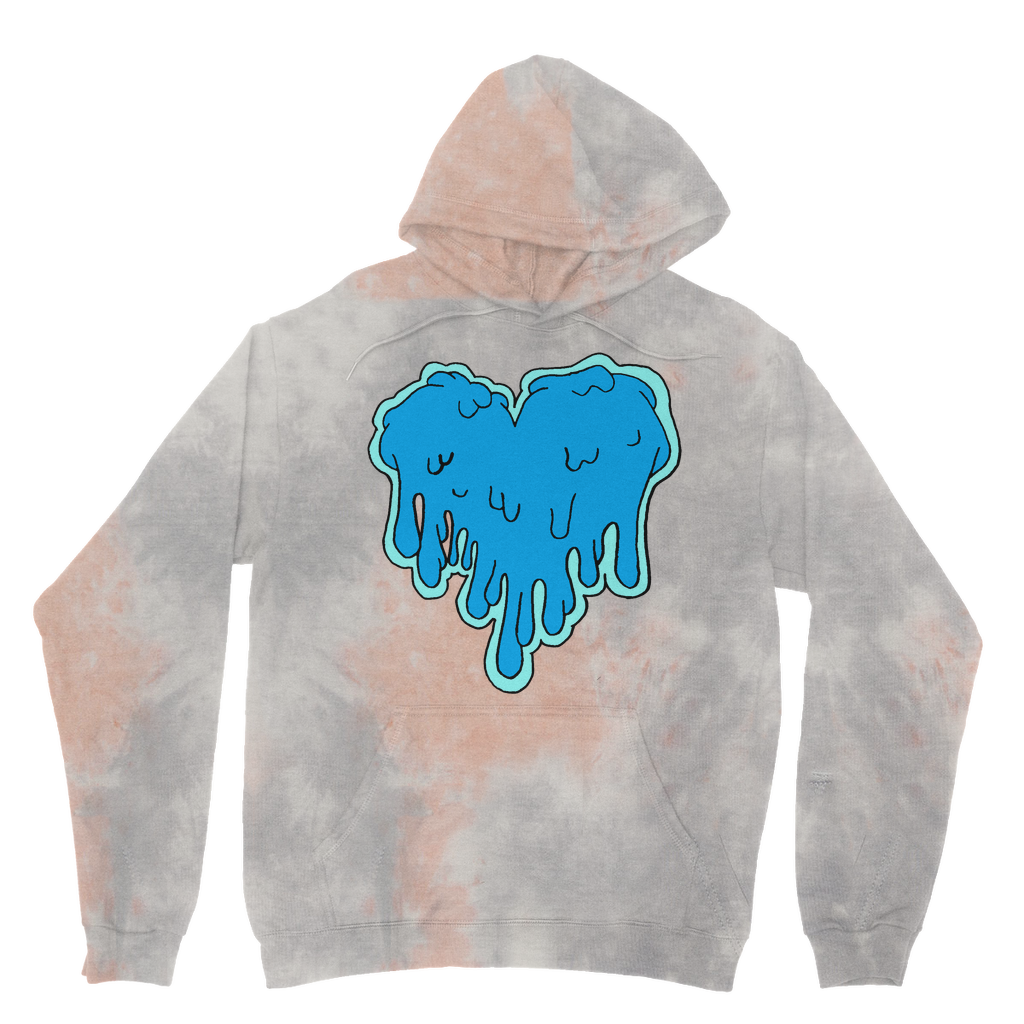 benzo heart Tie Dye Hoodie