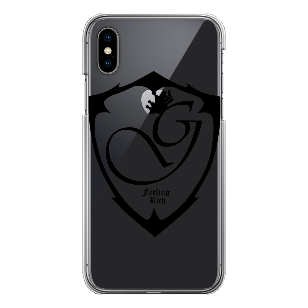 Feeling rich Back Printed Transparent Hard Phone Case