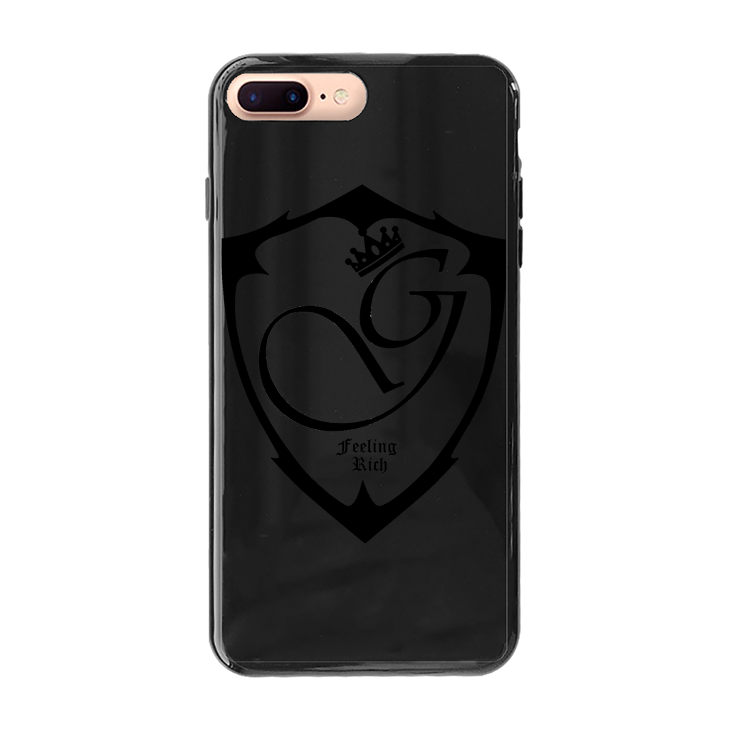 Feeling rich Back Printed Black Soft Phone Case
