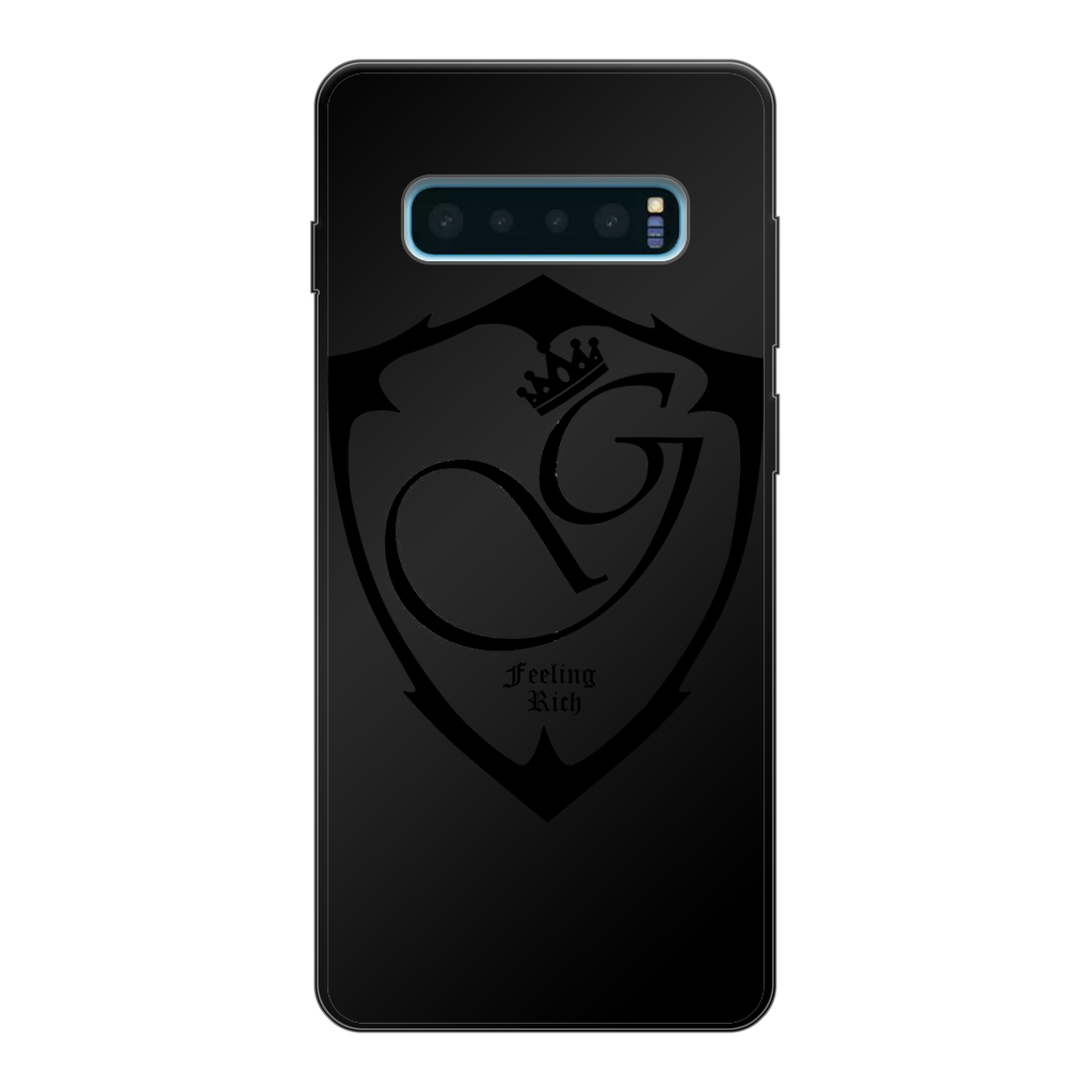 Feeling rich Back Printed Black Soft Phone Case