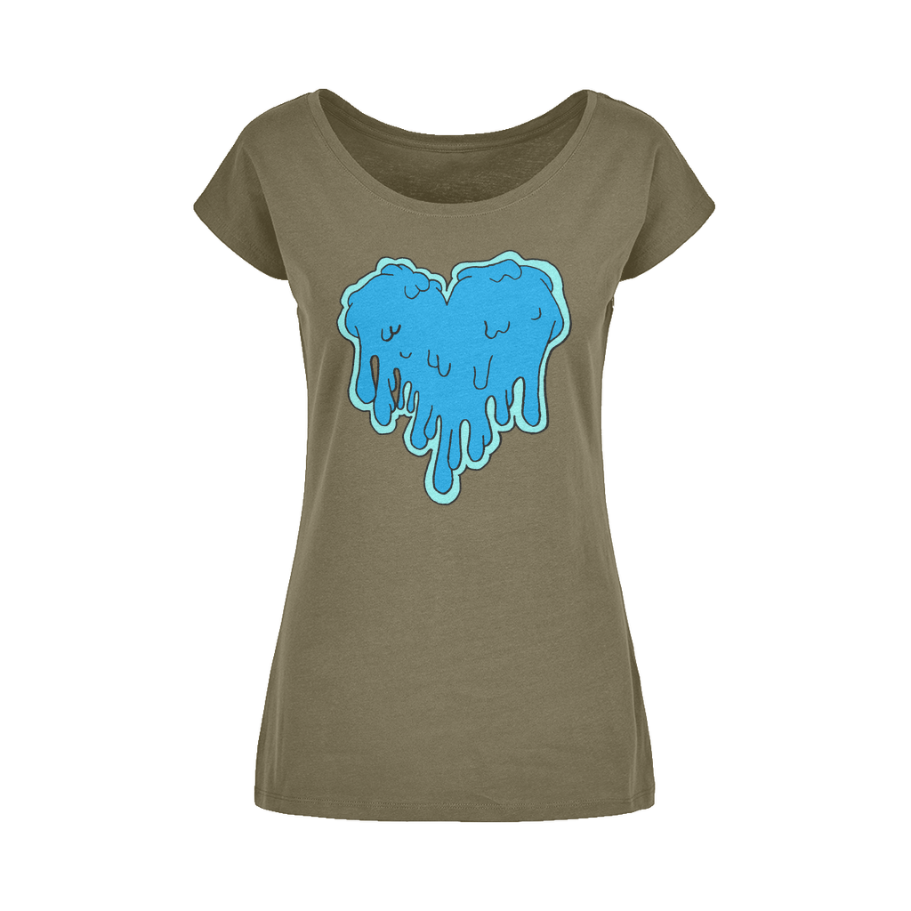 benzo heart Wide Neck Womens T-Shirt XS-5XL
