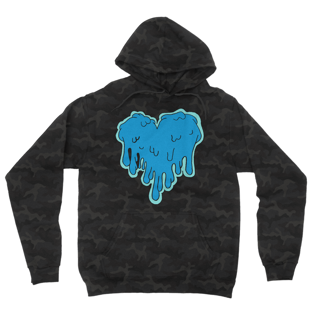 benzo heart Camouflage Adult Hoodie