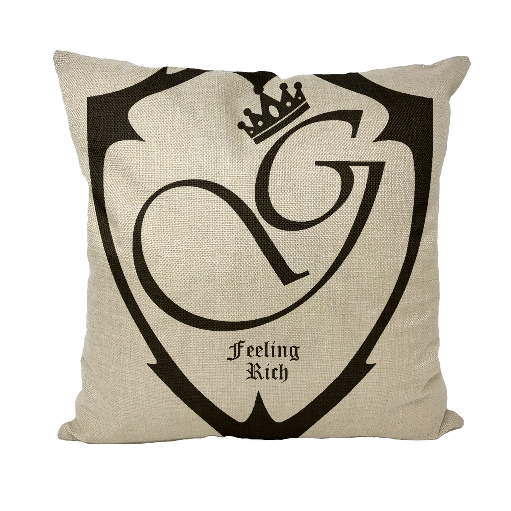 Feeling rich Throw Pillow with Insert